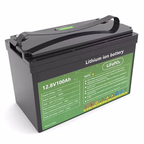 Batteria al litio ricaricabile LiFePO4 di alta qualità 12V 100ah agli ioni di litio