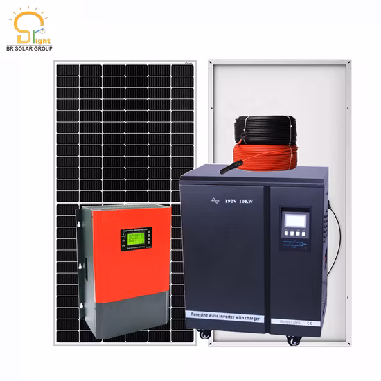 Customized Complete Hybrid off/on Grid Power Energy Lithium Gel Opzv Battery Storage Wind and Solar Rooftops PV Home Panel Installation Monocrystalline System